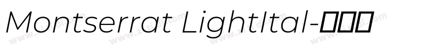 Montserrat LightItal字体转换